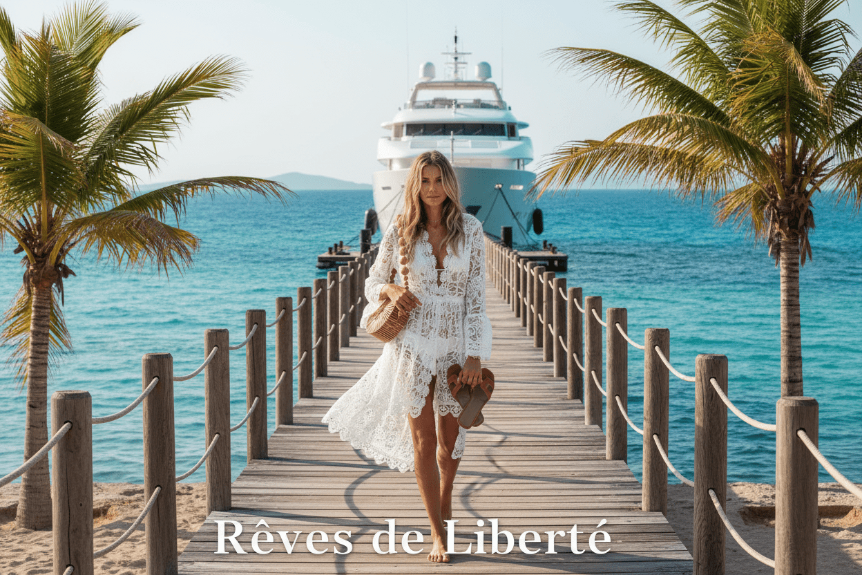 ☀️🌊 Robe Boho Crochet Blanche Femme – Tunique de Plage Dentelle, Bikini Cover Up Été Beachwear - PoreVac™ – Aspirateur de Points Noirs