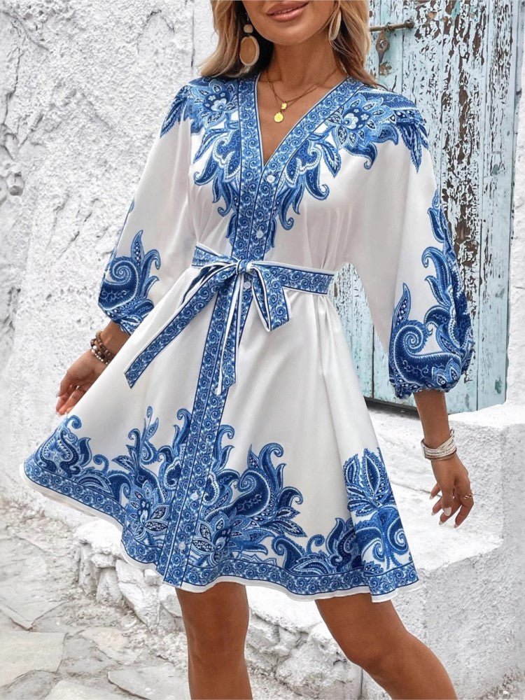 Robe élégante femme – Détails rétro et taille ajustable pour un look féminin et raffiné. 👗 - PoreVac™ – Aspirateur de Points Noirs