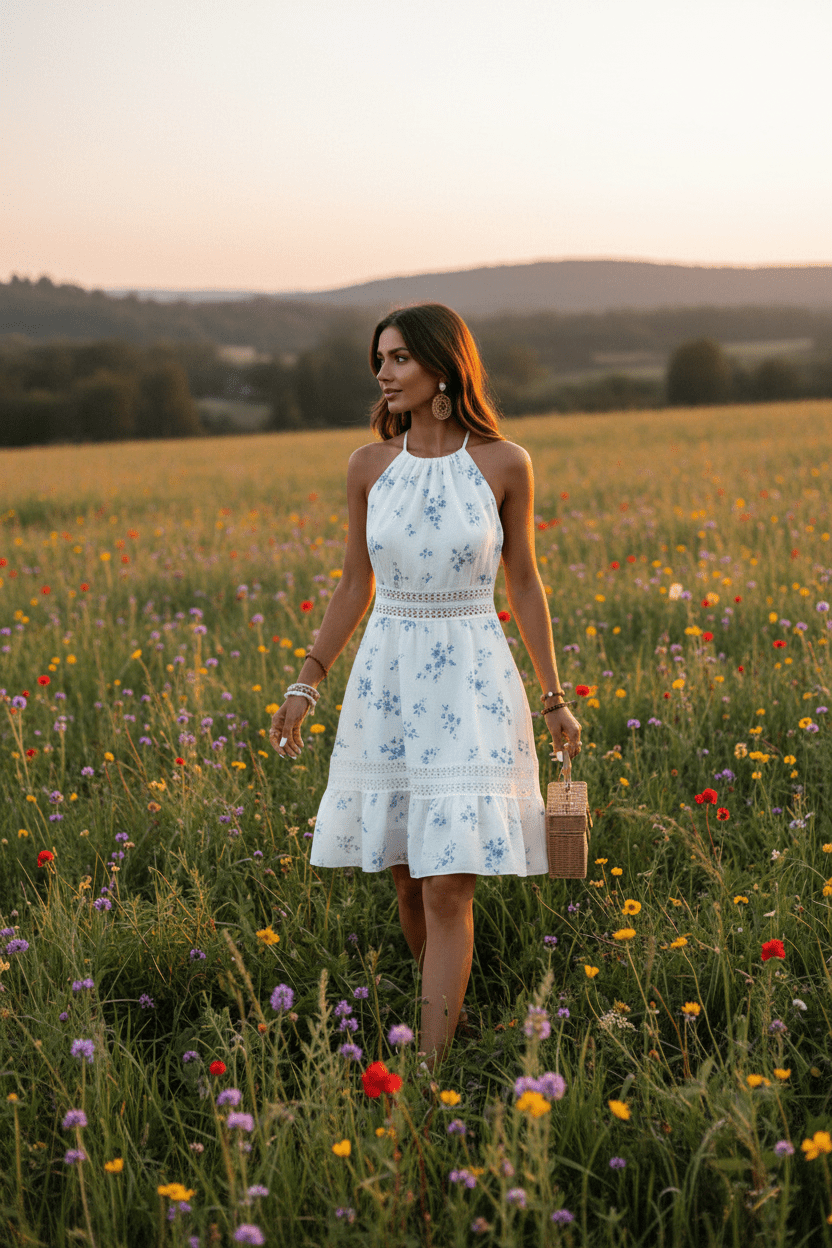 Robe femme sans manches avec volants, en dentelle ajourée et dos nu, sexy et confortable, nouvelle tendance mode été 2026.👗✨ - PoreVac™ – Aspirateur de Points Noirs