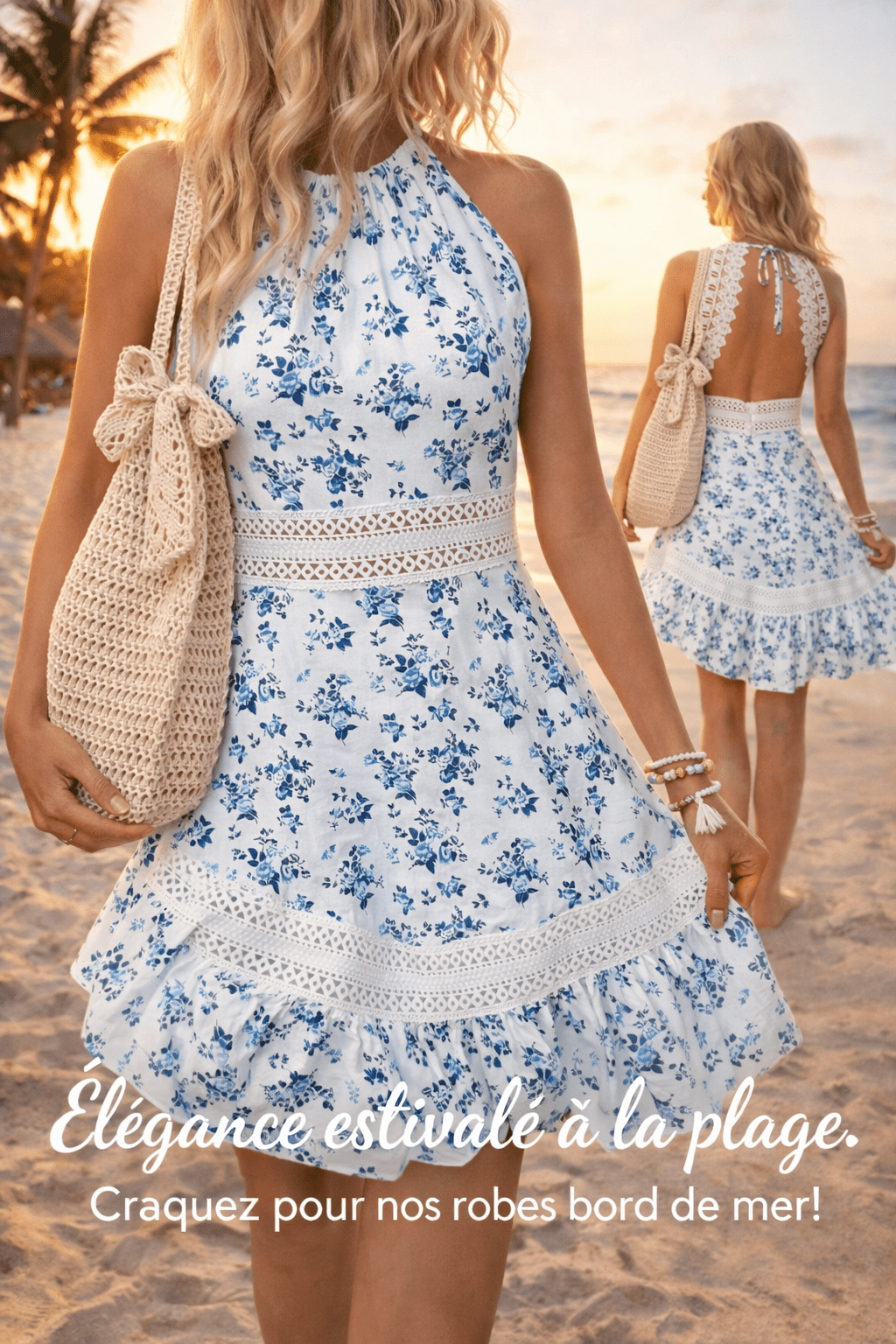 Robe femme sans manches avec volants, en dentelle ajourée et dos nu, sexy et confortable, nouvelle tendance mode été 2026.👗✨ - PoreVac™ – Aspirateur de Points Noirs