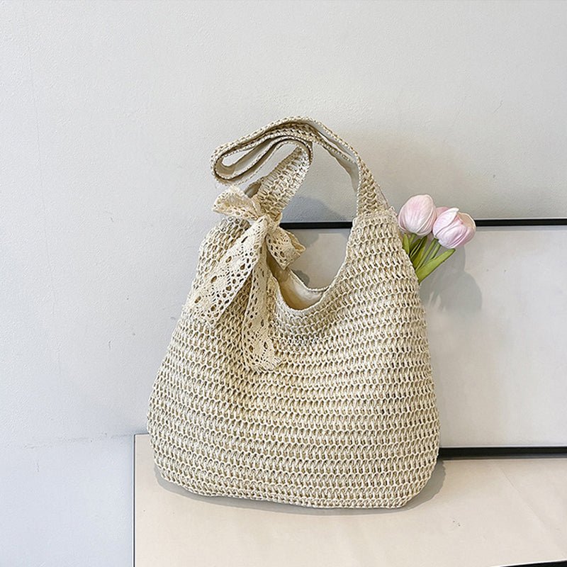 Sac de plage en paille – Style estival et frais pour toutes les occasions.🌞👜🌿✨ - PoreVac™ – Aspirateur de Points Noirs