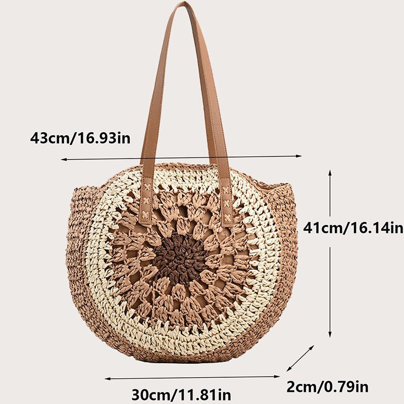 Sac de plage en paille – Style estival et frais pour toutes les occasions.🌞👜🌿✨ - PoreVac™ – Aspirateur de Points Noirs