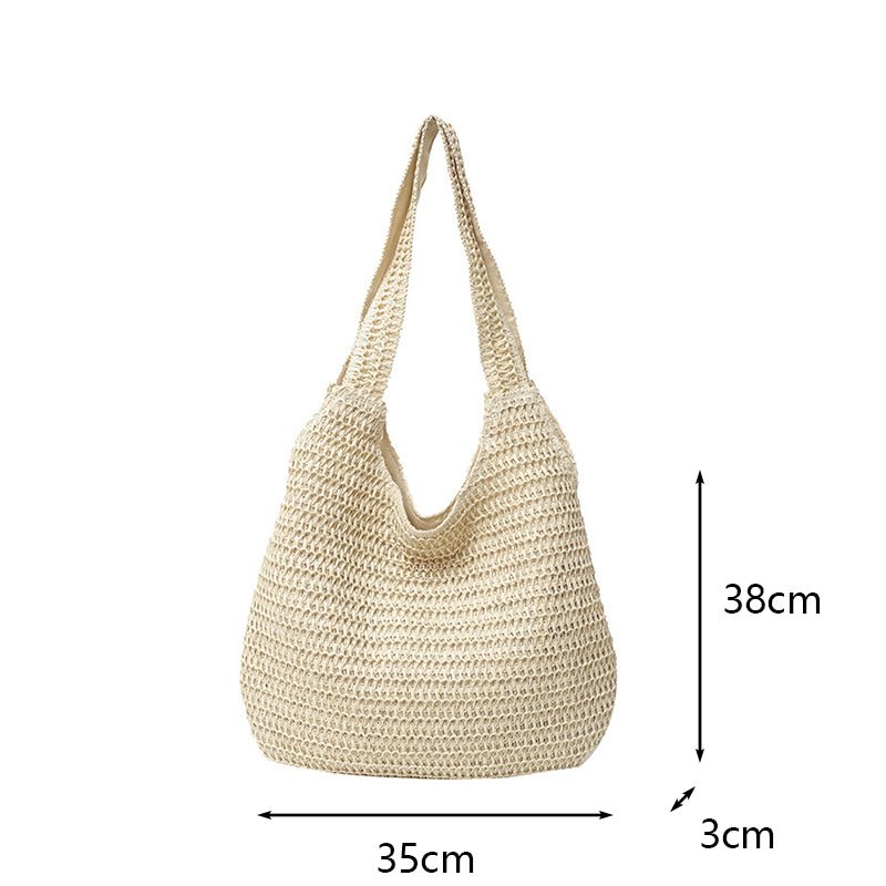 Sac de plage en paille – Style estival et frais pour toutes les occasions.🌞👜🌿✨ - PoreVac™ – Aspirateur de Points Noirs