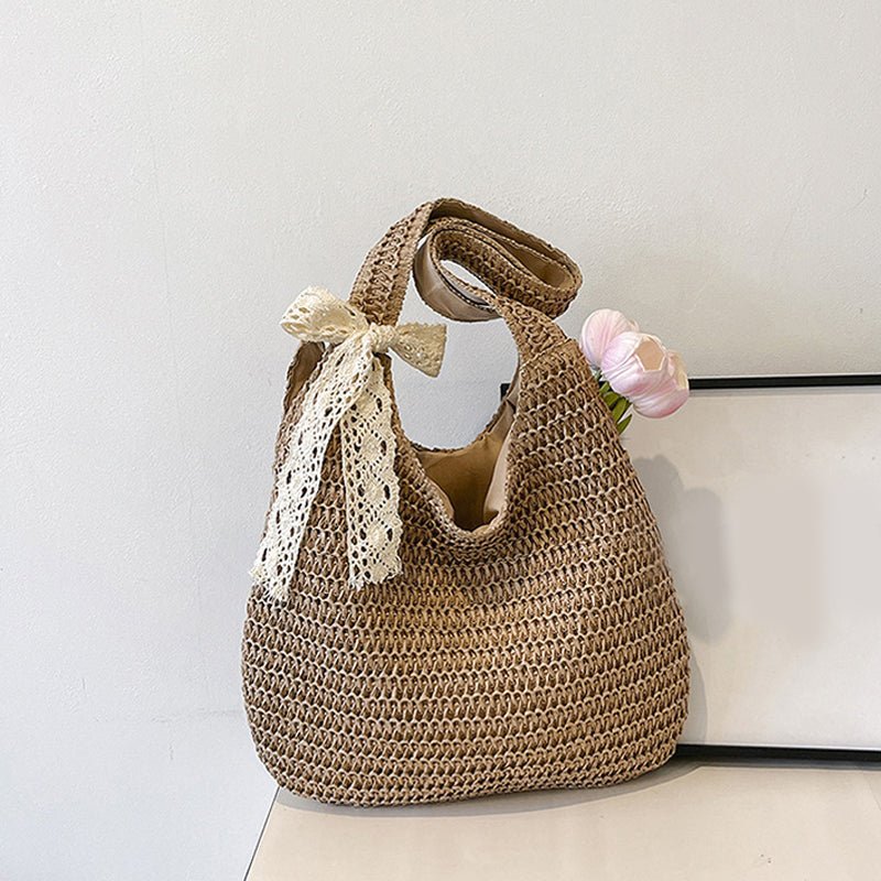 Sac de plage en paille – Style estival et frais pour toutes les occasions.🌞👜🌿✨ - PoreVac™ – Aspirateur de Points Noirs