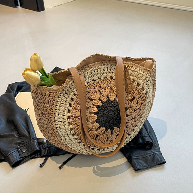 Sac de plage en paille – Style estival et frais pour toutes les occasions.🌞👜🌿✨ - PoreVac™ – Aspirateur de Points Noirs