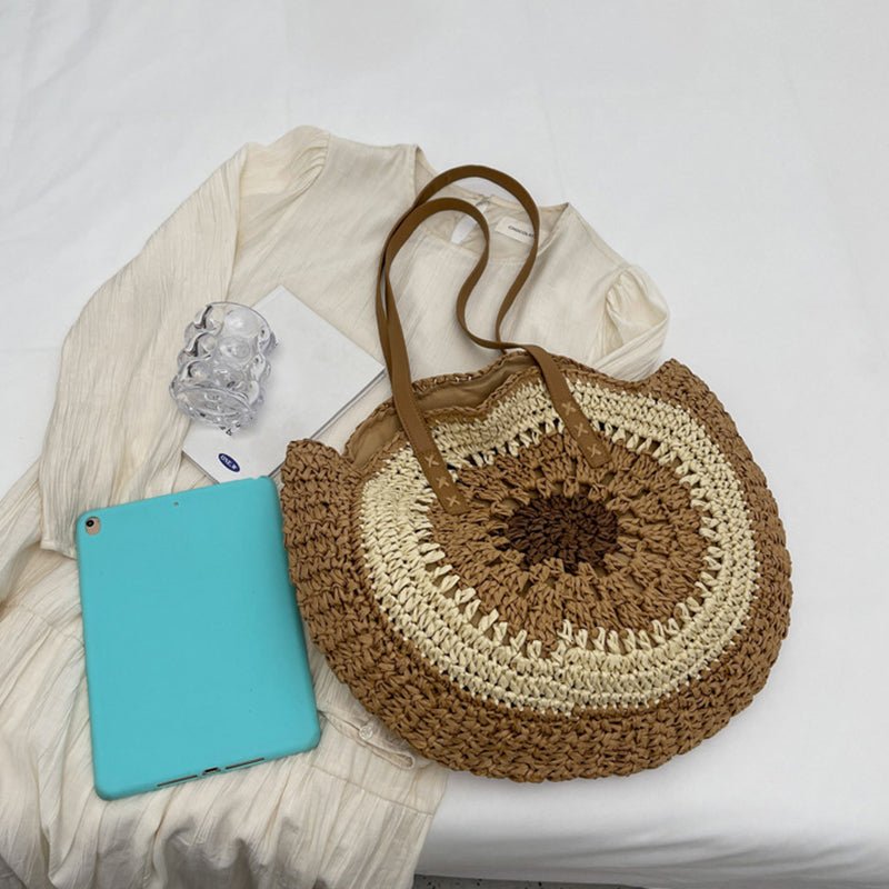 Sac de plage en paille – Style estival et frais pour toutes les occasions.🌞👜🌿✨ - PoreVac™ – Aspirateur de Points Noirs
