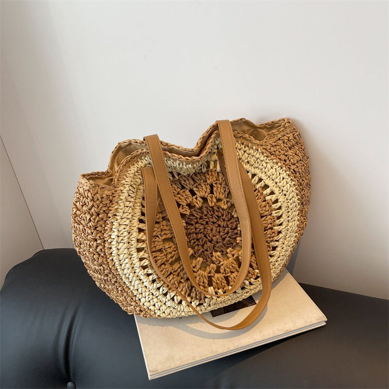 Sac de plage en paille – Style estival et frais pour toutes les occasions.🌞👜🌿✨ - PoreVac™ – Aspirateur de Points Noirs
