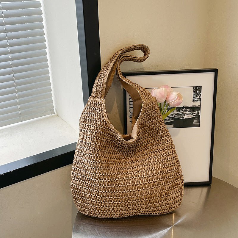 Sac de plage en paille – Style estival et frais pour toutes les occasions.🌞👜🌿✨ - PoreVac™ – Aspirateur de Points Noirs