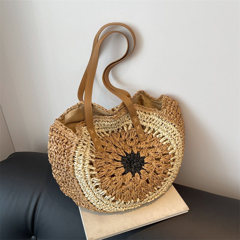 Sac de plage en paille – Style estival et frais pour toutes les occasions.🌞👜🌿✨ - PoreVac™ – Aspirateur de Points Noirs