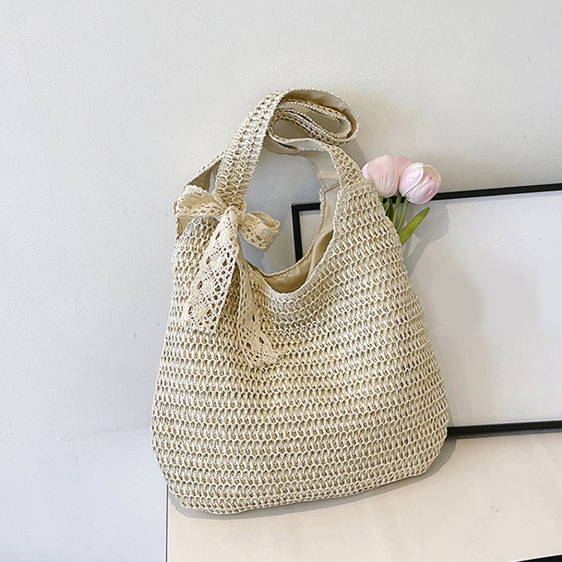 Sac de plage en paille – Style estival et frais pour toutes les occasions.🌞👜🌿✨ - PoreVac™ – Aspirateur de Points Noirs
