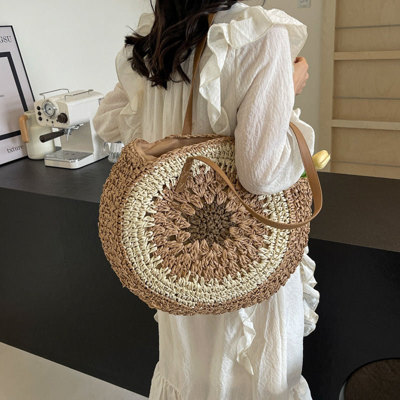 Sac de plage en paille – Style estival et frais pour toutes les occasions.🌞👜🌿✨ - PoreVac™ – Aspirateur de Points Noirs